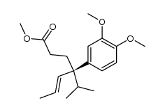 methyl (5E,4S)-(+)-4-(3,4-dimethoxyphenyl)-4-isopropylhept-5-enoate结构式