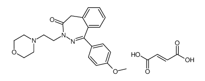 (E)-but-2-enedioic acid,1-(4-methoxyphenyl)-3-(2-morpholin-4-ylethyl)-5H-2,3-benzodiazepin-4-one Structure