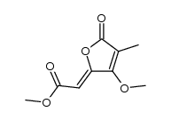 3-methoxy-4-methoxycarbonylmethylidene-2-methylbut-2-enolide结构式