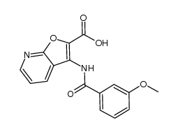3-(3-methoxybenzamido)furo[2,3-b]pyridine-2-carboxylic acid结构式