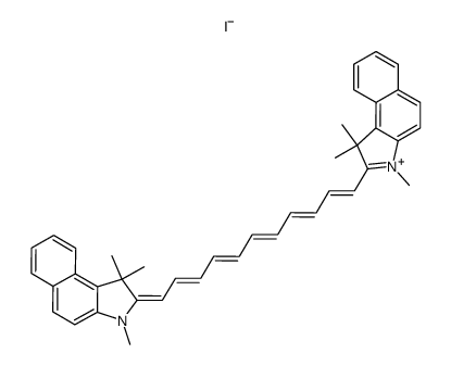 1,1',3,3,3',3'-hexamethyl-4,5,4',5'-dibenzoindopentacarbocyanine iodide Structure