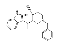 1-benzyl-4-ethynyl-3-[1-(1H-indol-3-yl)ethyl]piperidin-4-ol结构式