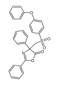 5(4H)-Oxazolone,4-[[(4-phenoxyphenyl)sulfonyl]methyl]-2,4-diphenyl- structure