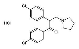 1,2-bis(4-chlorophenyl)-3-pyrrolidin-1-ylpropan-1-one,hydrochloride结构式