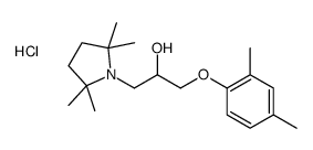 1-(2,4-dimethylphenoxy)-3-(2,2,5,5-tetramethylpyrrolidin-1-yl)propan-2-ol,hydrochloride Structure