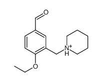 4-ethoxy-3-(piperidin-1-ium-1-ylmethyl)benzaldehyde结构式
