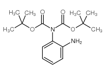 tert-butyl N-(2-aminophenyl)-N-[(2-methylpropan-2-yl)oxycarbonyl]carbamate结构式