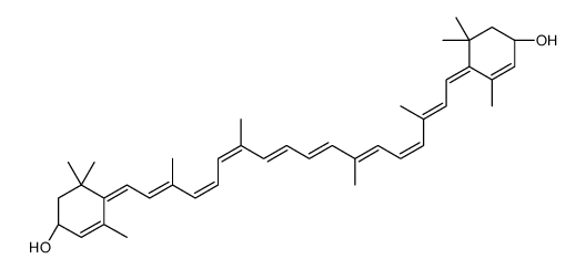 (3S,3'S)-4',5'-Didehydro-4,5'-retro-β,β-carotene-3,3'-diol structure