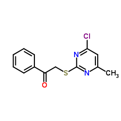 2-[(4-Chloro-6-methyl-2-pyrimidinyl)sulfanyl]-1-phenylethanone结构式