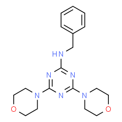 2,4-Bismorpholino-6-benzylamino-1,3,5-triazine structure