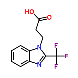 3-[2-(Trifluoromethyl)-1H-benzimidazol-1-yl]propanoic acid Structure