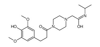 4-[3-(3,5-Dimethoxy-4-hydroxyphenyl)-1-oxopropyl]-N-isopropyl-1-piperazineacetamide结构式