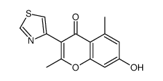 7-hydroxy-2,5-dimethyl-3-(1,3-thiazol-4-yl)chromen-4-one Structure