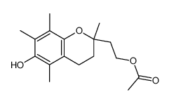 2-(2-acetoxy-ethyl)-2,5,7,8-tetramethyl-chroman-6-ol结构式