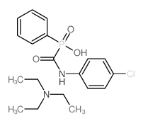 (4-Chloroanilino)carbonyl(phenyl)phosphinic acid compound with N,N,N-triethylamine (1:1) structure