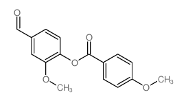 Benzoic acid,4-methoxy-, 4-formyl-2-methoxyphenyl ester Structure