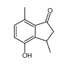 4-hydroxy-3,7-dimethyl-2,3-dihydro-1H-inden-1-one结构式