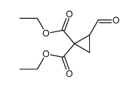 2-formylcyclopropane-1,1-dicarboxylic acid diethyl ester Structure
