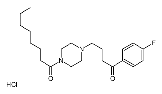 1-[4-[4-(4-fluorophenyl)-4-oxobutyl]piperazin-1-yl]octan-1-one,hydrochloride Structure