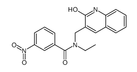 N-ethyl-3-nitro-N-[(2-oxo-1H-quinolin-3-yl)methyl]benzamide Structure