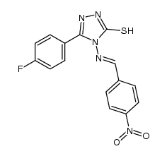 4-(4-nitrobenzylideneamino)-5-(4-fluorophenyl)-4H-1,2,4-triazole-3-thiol Structure