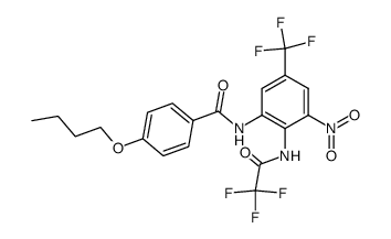 4-Butoxy-N-[3-nitro-2-(2,2,2-trifluoro-acetylamino)-5-trifluoromethyl-phenyl]-benzamide结构式