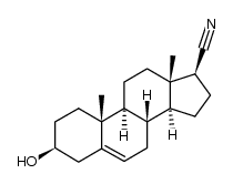 3β-hydroxy-androstene-(5)-carboxylic acid-(17β)-nitrile Structure