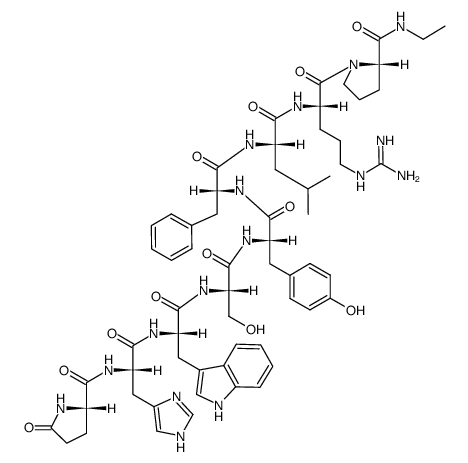 DES-GLY10,[D-PHE6]-LH-RH ETHYLAMIDE Structure