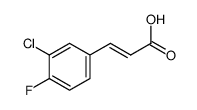 3-(3-Chloro-4-fluorophenyl)prop-2-enoic acid, 3-(3-Chloro-4-fluorophenyl)acrylic acid Structure