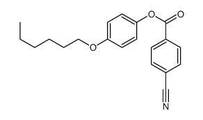 4-Cyanobenzoic acid 4-(hexyloxy)phenyl ester structure