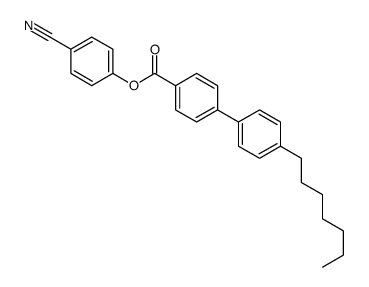 4'-Heptyl-4-biphenylcarboxylic acid p-cyanophenyl ester structure