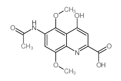 6-acetamido-5,8-dimethoxy-4-oxo-1H-quinoline-2-carboxylic acid结构式