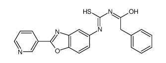 Benzeneacetamide, N-[[[2-(3-pyridinyl)-5-benzoxazolyl]amino]thioxomethyl]- (9CI) Structure