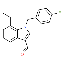 1H-Indole-3-carboxaldehyde,7-ethyl-1-[(4-fluorophenyl)methyl]-(9CI)结构式