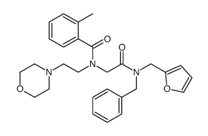 N-[2-[benzyl(furan-2-ylmethyl)amino]-2-oxoethyl]-2-methyl-N-(2-morpholin-4-ylethyl)benzamide结构式