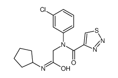 1,2,3-Thiadiazole-4-carboxamide,N-(3-chlorophenyl)-N-[2-(cyclopentylamino)-2-oxoethyl]-(9CI) structure