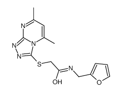 Acetamide, 2-[(5,7-dimethyl-1,2,4-triazolo[4,3-a]pyrimidin-3-yl)thio]-N-(2-furanylmethyl)- (9CI) Structure