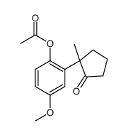 [4-methoxy-2-(1-methyl-2-oxocyclopentyl)phenyl] acetate Structure