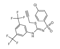 N-<3,5-Bis(trifluormethyl)phenyl>-N'-(4-chlorbenzolsulfonyl)-S-propargylisothioharnstoff Structure