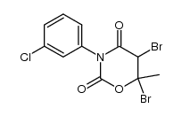 5,6-dibromo-3-(3-chloro-phenyl)-6-methyl-[1,3]oxazinane-2,4-dione结构式