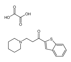1-(1-benzothiophen-2-yl)-3-piperidin-1-ylpropan-1-one,oxalic acid Structure