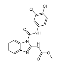 [1-(3,4-dichloro-phenylcarbamoyl)-1H-benzoimidazol-2-yl]-carbamic acid methyl ester结构式