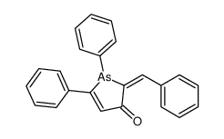 2-benzylidene-1,5-diphenylarsol-3-one结构式