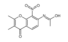 N-(2,3-dimethyl-8-nitro-4-oxochromen-7-yl)acetamide结构式