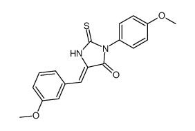 5-(3-methoxy-benzylidene)-3-(4-methoxy-phenyl)-2-thioxo-imidazolidin-4-one结构式