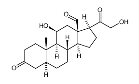 11β,21-dihydroxy-3,20-dioxo-5α-pregnan-18-al结构式