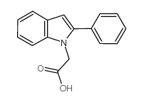 (2-苯基-1H-吲哚-1-基)乙酸结构式