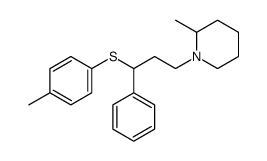 2-methyl-1-[3-(4-methylphenyl)sulfanyl-3-phenylpropyl]piperidine Structure