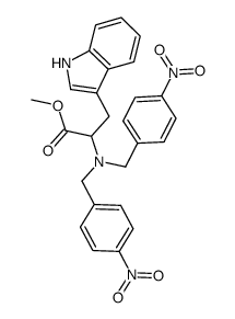 Methyl-N(β),N(β)-bis-(p-nitrobenzyl)-tryptophanat结构式