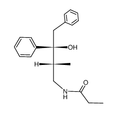 (2RS,3SR)-3-methyl-1,2-diphenyl-4-propionylamino-butan-2-ol Structure